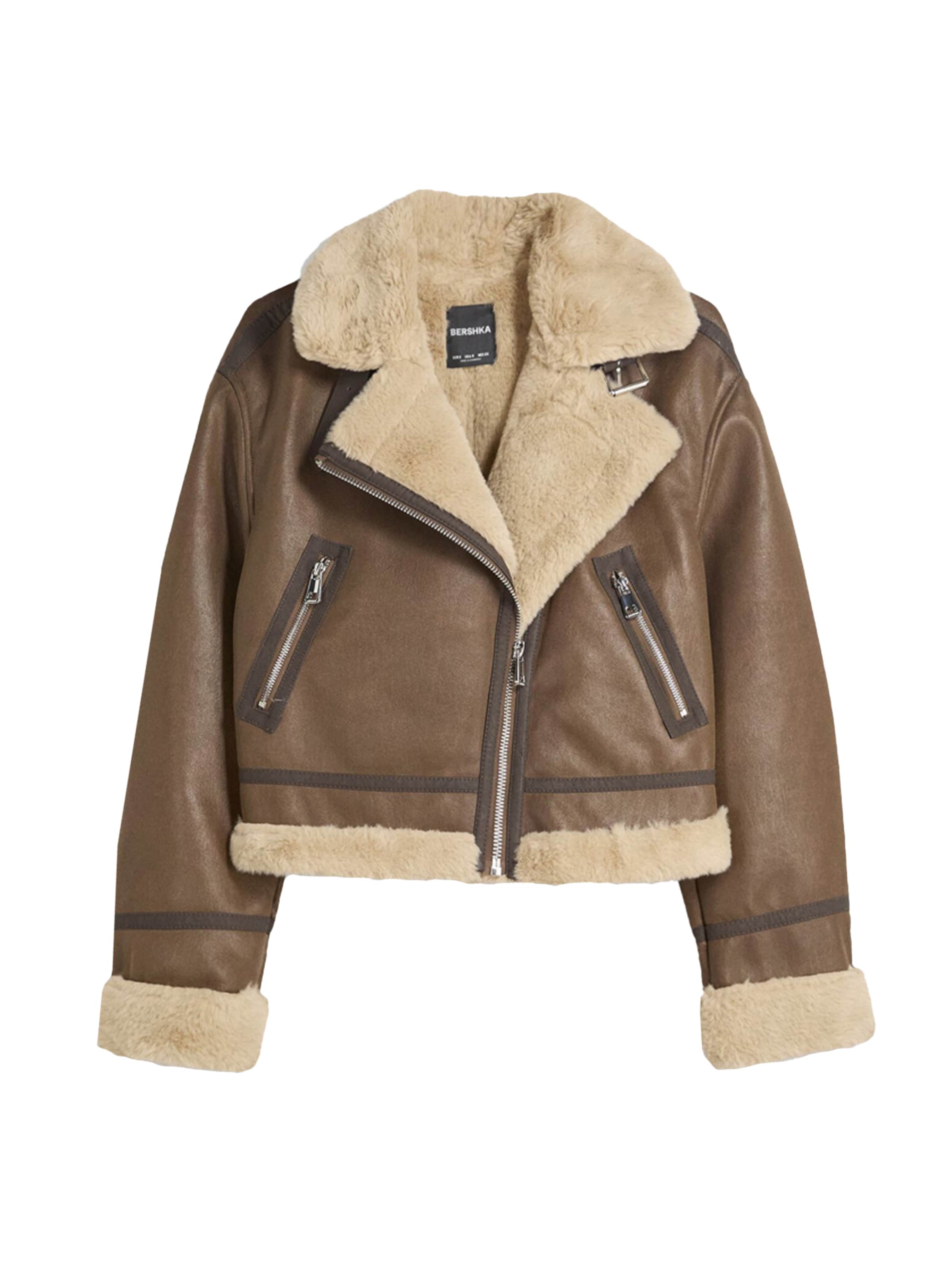 Giacca invernale di Bershka in marrone: frontale