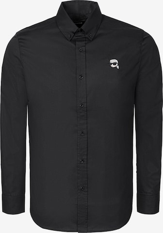 Karl Lagerfeld - Regular Fit Camisa em preto: frente