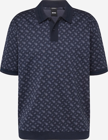 T-Shirt 'Parler' BOSS Black en bleu : devant