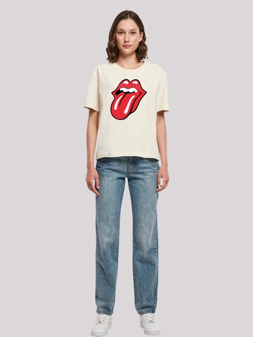 T-shirt 'The Rolling Stones Classic Tongue' F4NT4STIC en beige