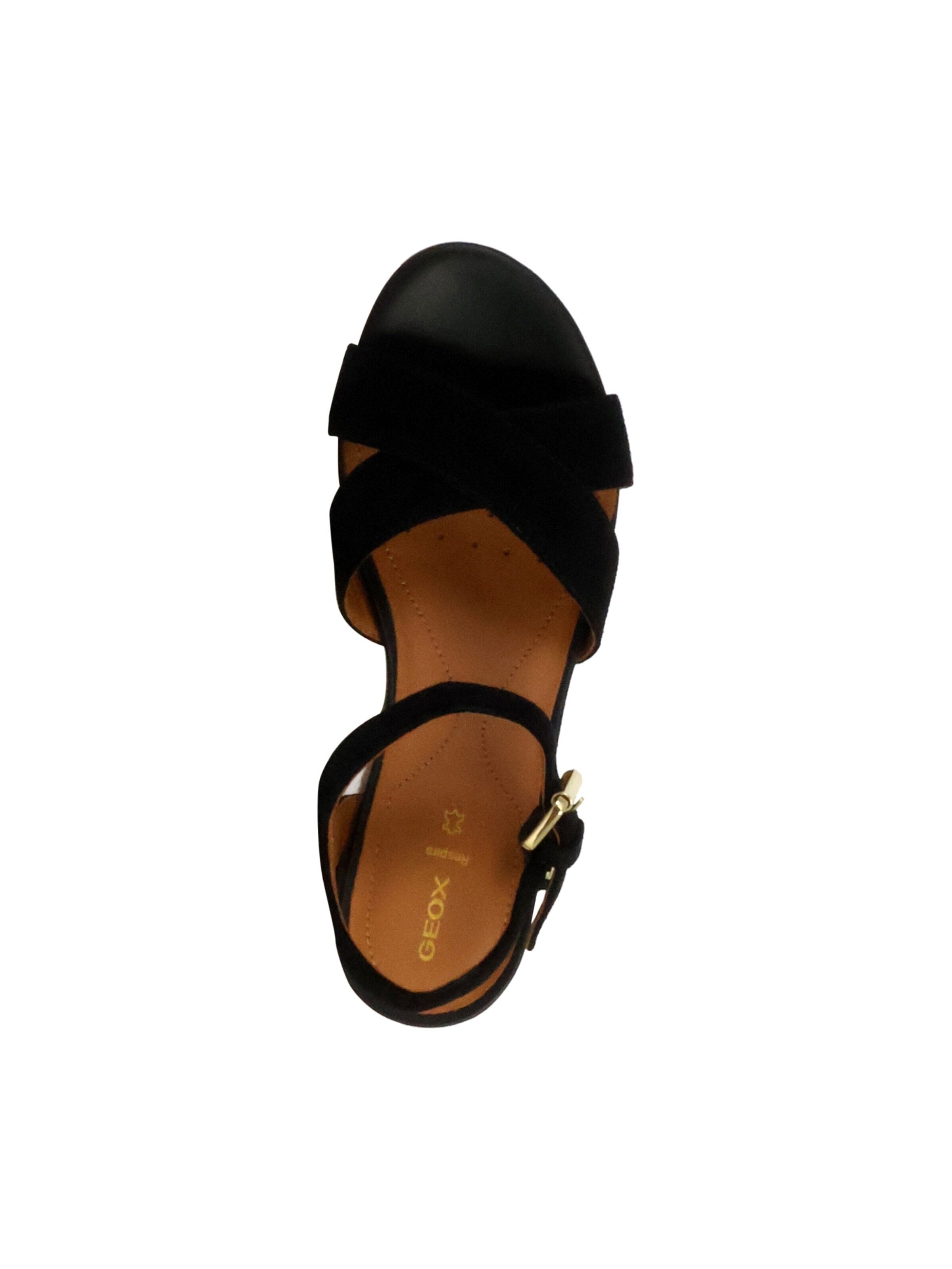 GEOX Sandały 'Ischia Corda Keilabsatz-Sandalen aus Leder' w kolorze czarny