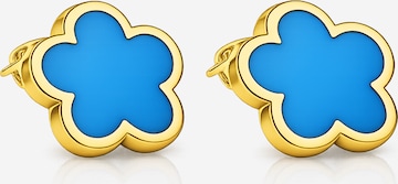 Pure Schmuck Oorbellen 'Clover Ice' in Goud: voorkant