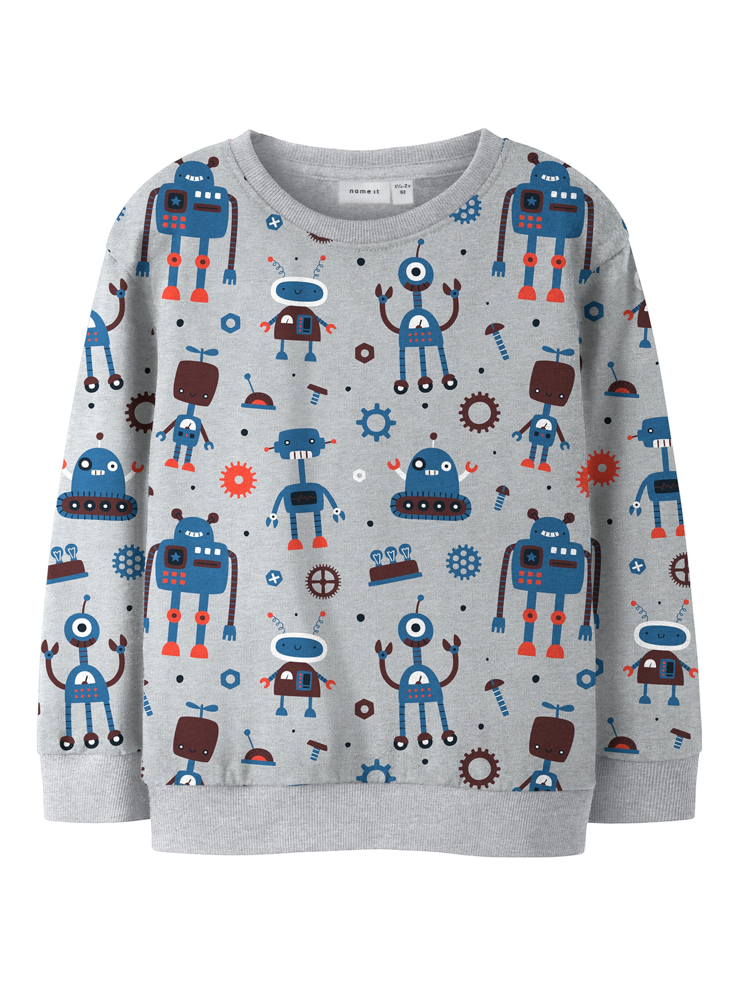 NAME IT Μπλούζα φούτερ 'NMMTino' σε γκρι: μπροστά