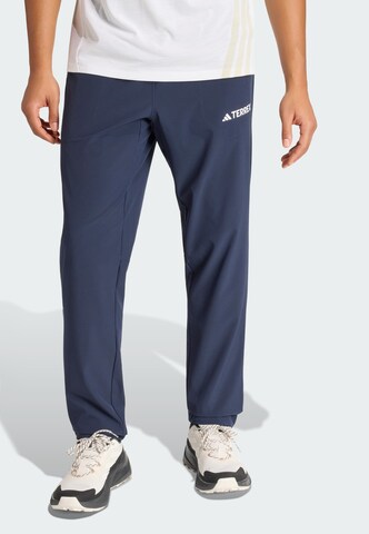 Slimfit Pantaloni per outdoor 'Essentials' di ADIDAS TERREX in blu: frontale