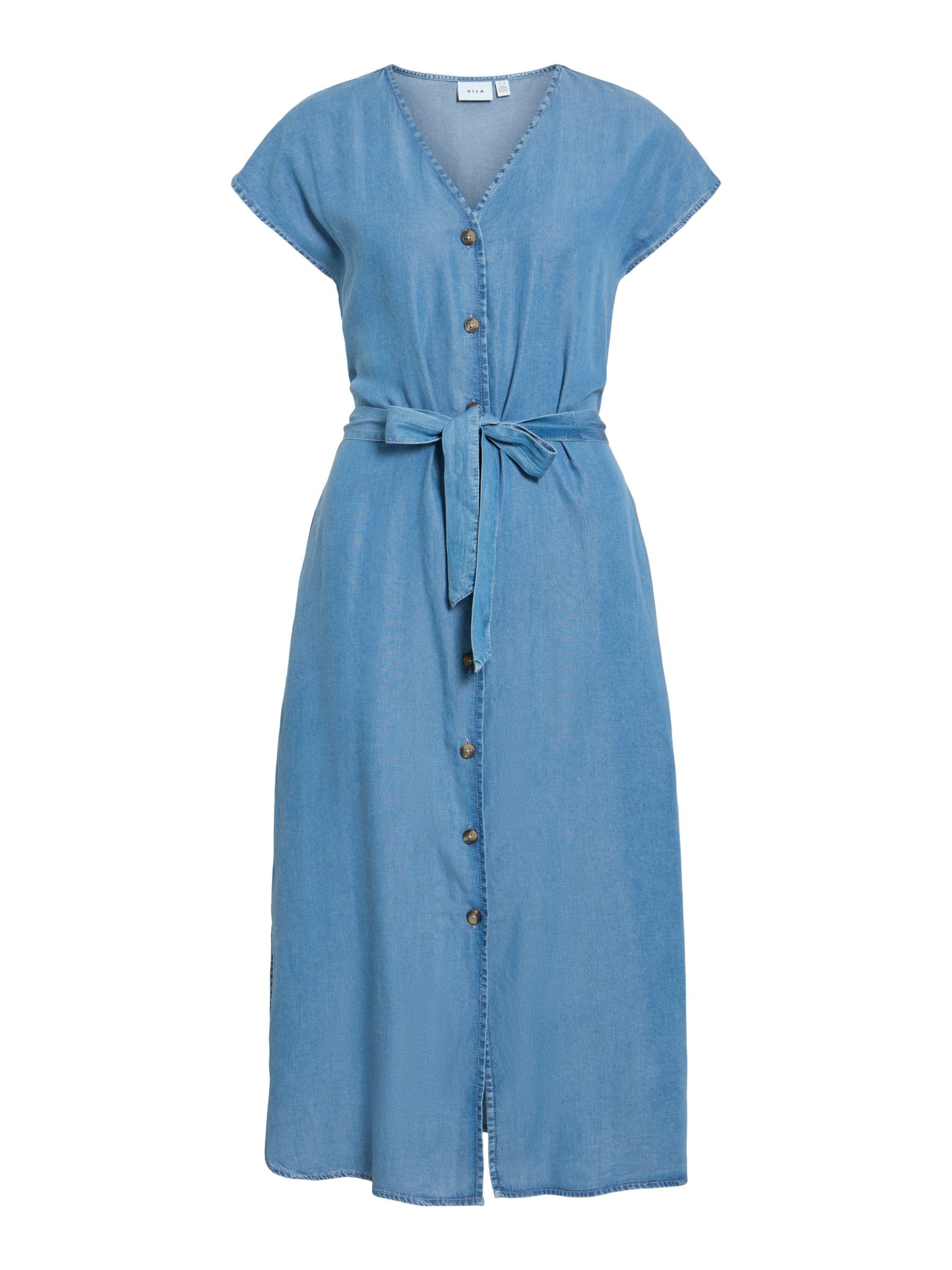 VILA - Vestido en azul: frente