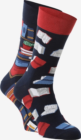 Many Mornings Socks in Blue: front