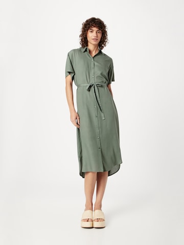 VERO MODA Платье-рубашка 'Bumpy' в Зеленый: спереди