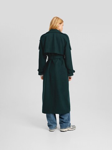 Bershka Between-Seasons Coat in Green