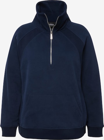 Ulla Popken Sweatshirt in Blauw: voorkant