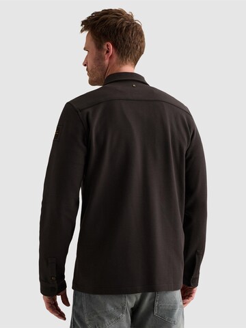 PME Legend Regular fit Skjorta 'Cargo overshirt with waffle texture' i grå