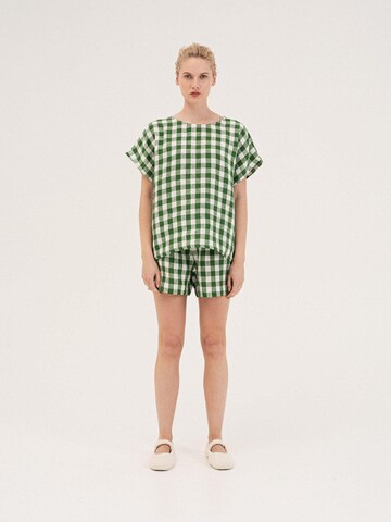 AmourLinen - Pijama 'Cloud Nine' en verde