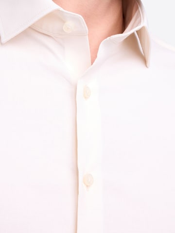 PIERRE CARDIN Slim fit Business shirt in Beige