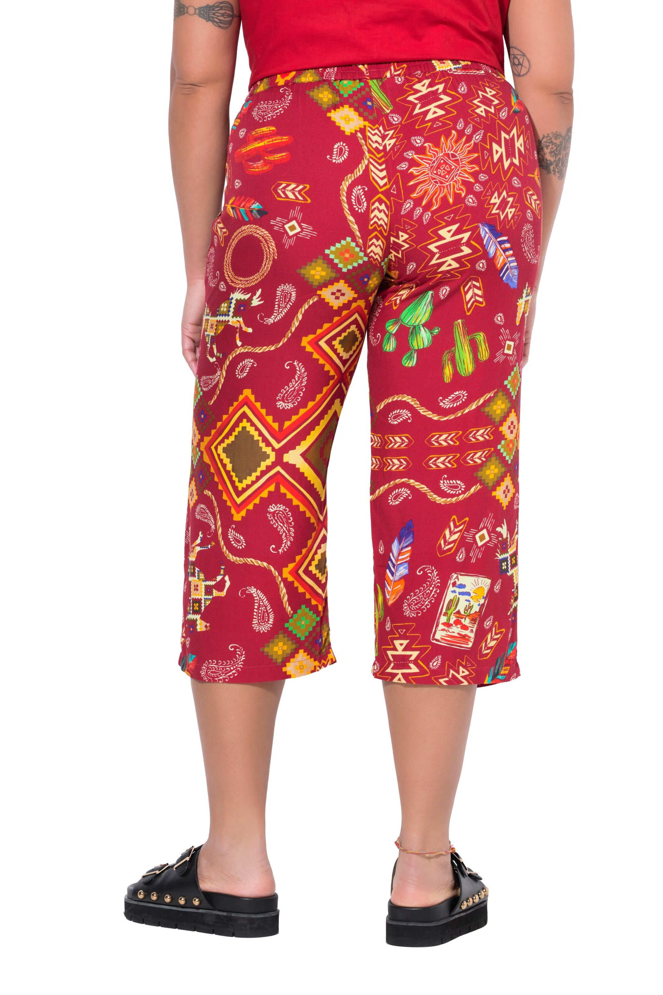 Angel of Style Wide leg Broek in Rood