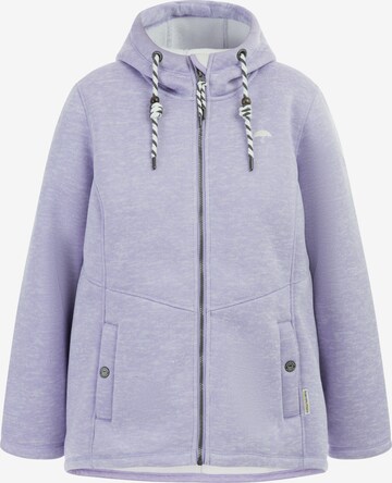 Schmuddelwedda Fleece jas in Lila: voorkant