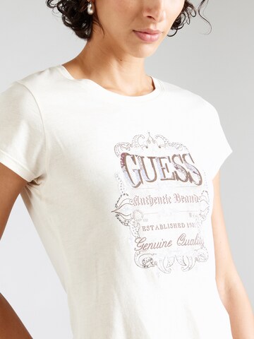 GUESS Μπλουζάκι 'GENUINE' σε μπεζ