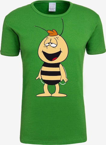 LOGOSHIRT Shirt 'Biene Maja' in Groen: voorkant