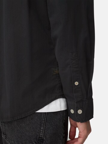 CAMEL ACTIVE Regular Fit Langarm Shirt mit Button-Down Kragen in Schwarz