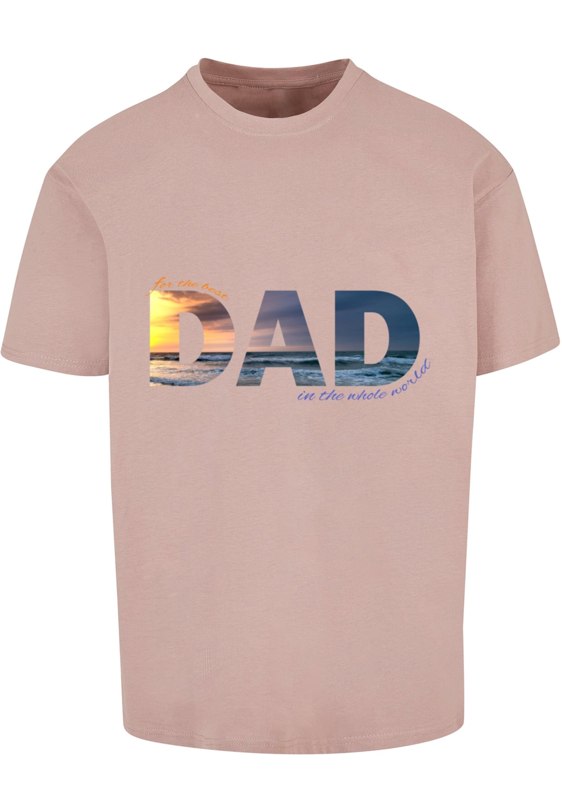 Merchcode T-Shirt 'For The Best Dad' in Pink: Vorderseite