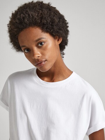 Pepe Jeans - Camiseta 'LIU' en blanco