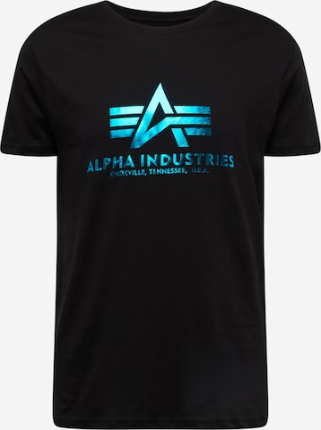 ALPHA INDUSTRIESMajica - crna boja: prednji dio