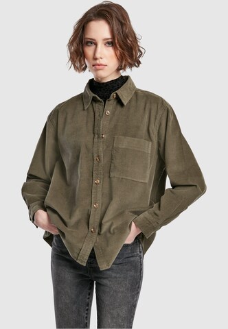 Urban Classics Blouse in Groen: voorkant