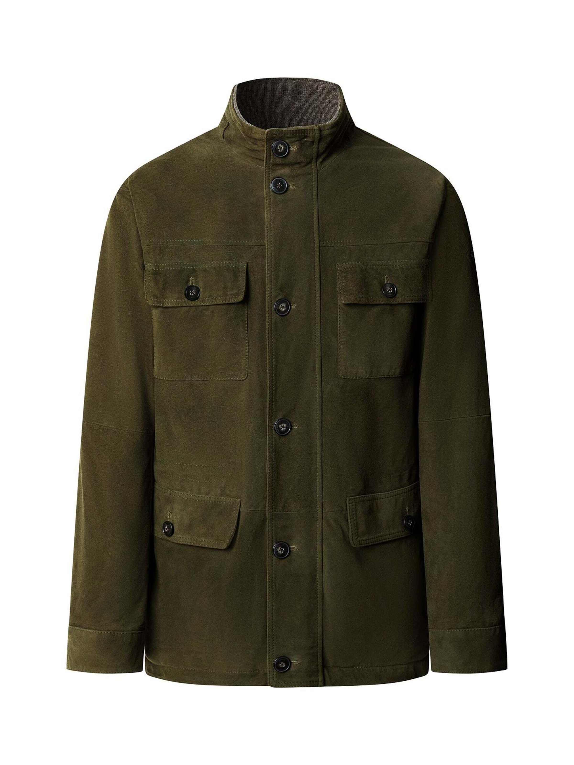 Hackett London Tussenjas in Groen: voorkant