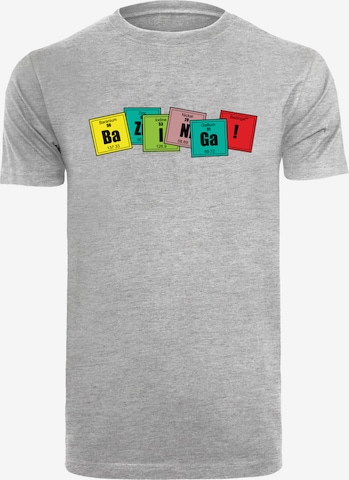 T-Shirt 'Big Bang Theory Bazinga' F4NT4STIC en gris : devant