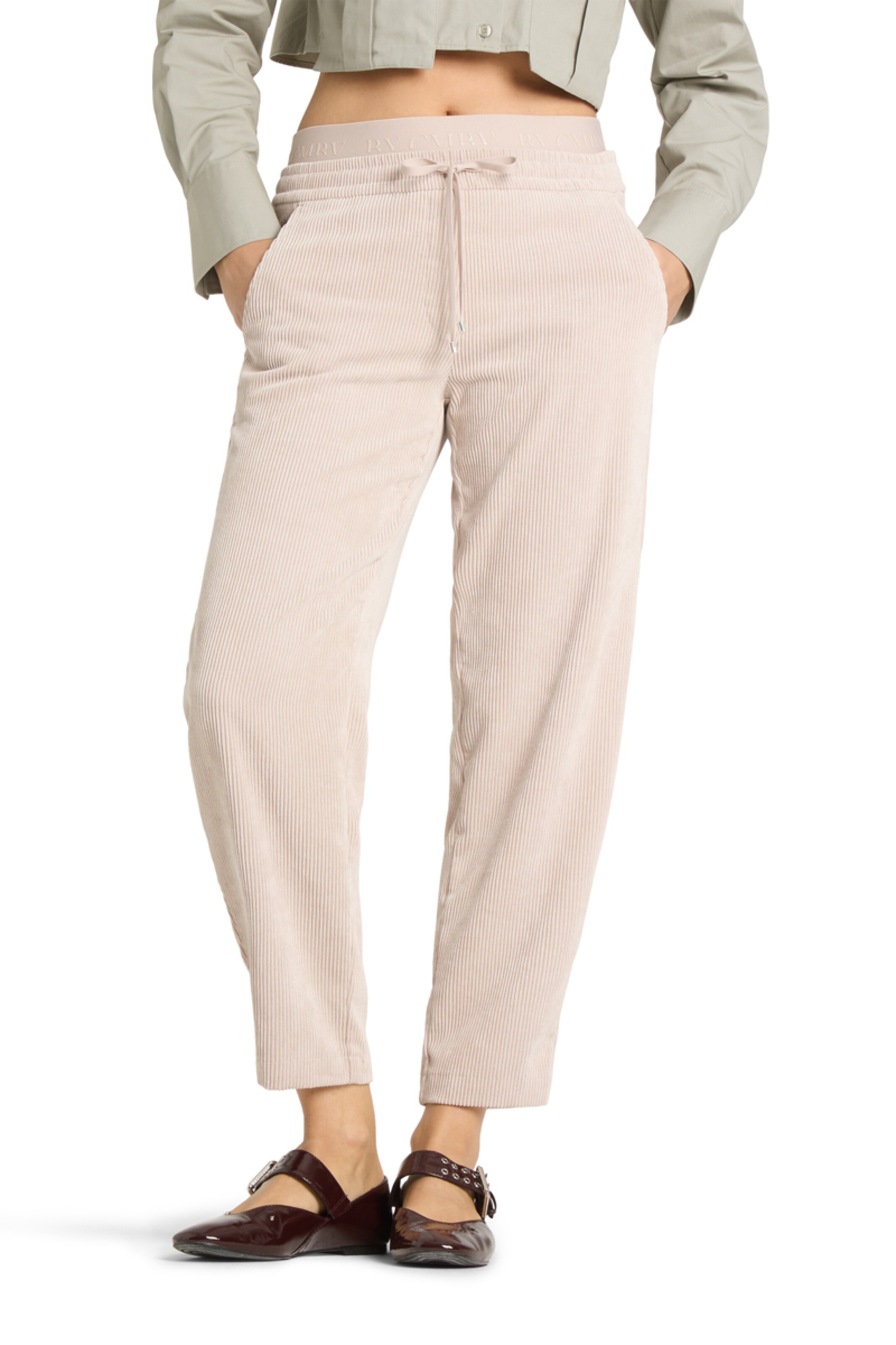 Cambio Tapered Pants 'Eden' in Beige: front