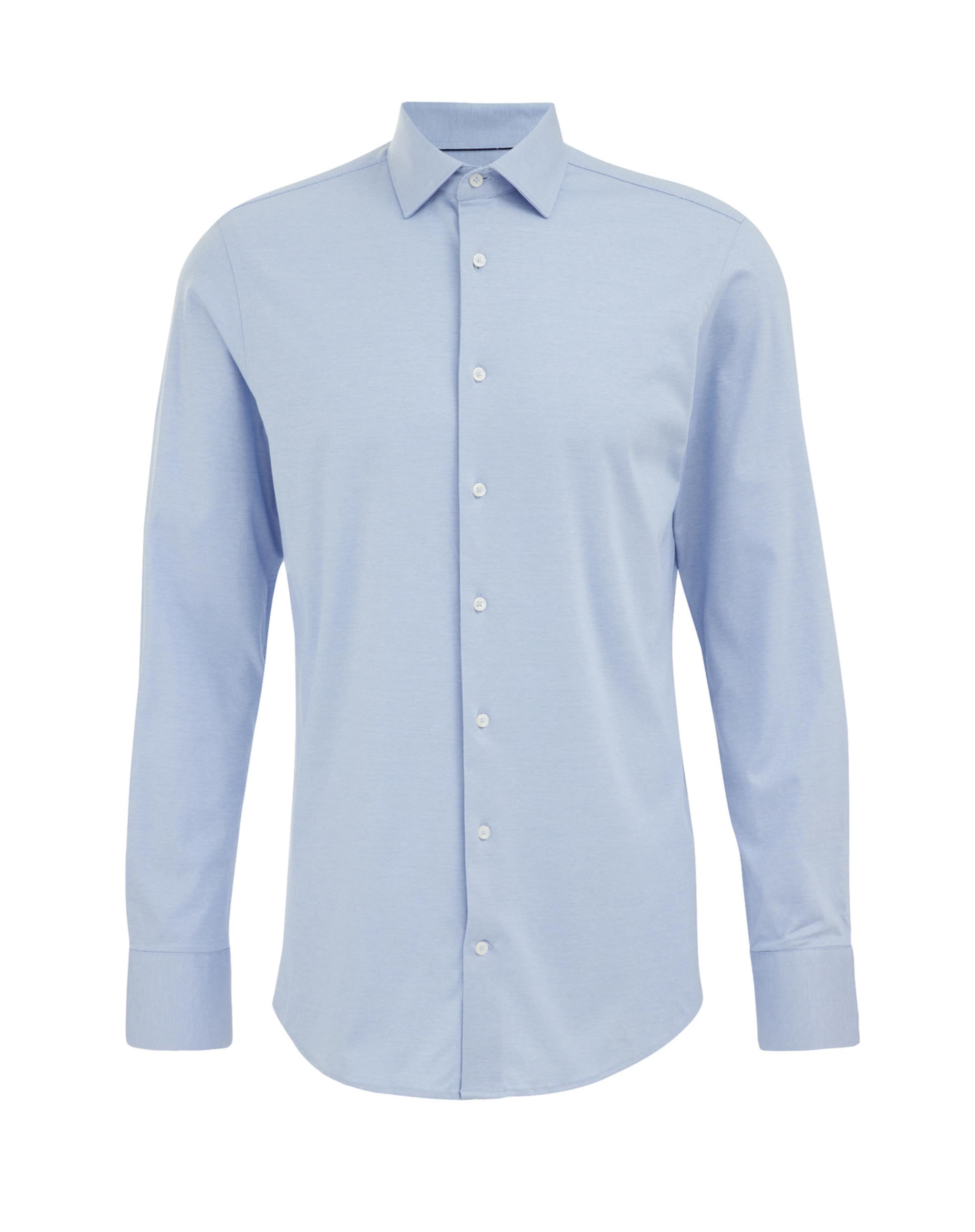 WE Fashion Slim Fit Forretningsskjorte i blå: forside