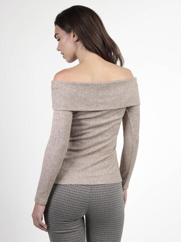 admas - Top 'ADMAS Camiseta Manga Larga Bandeau Melange para Mujer' en beige
