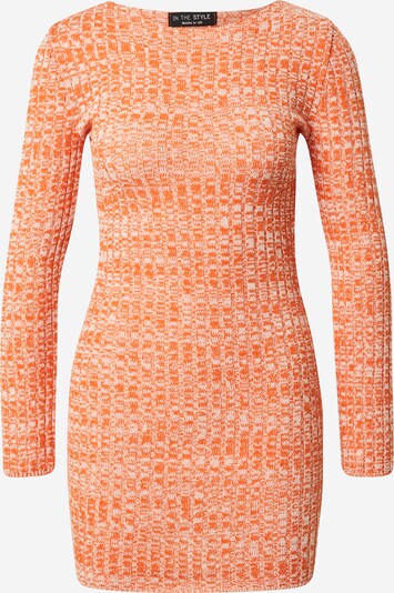 In The Style Knit dress 'Saffron' in Orange / White, Item view