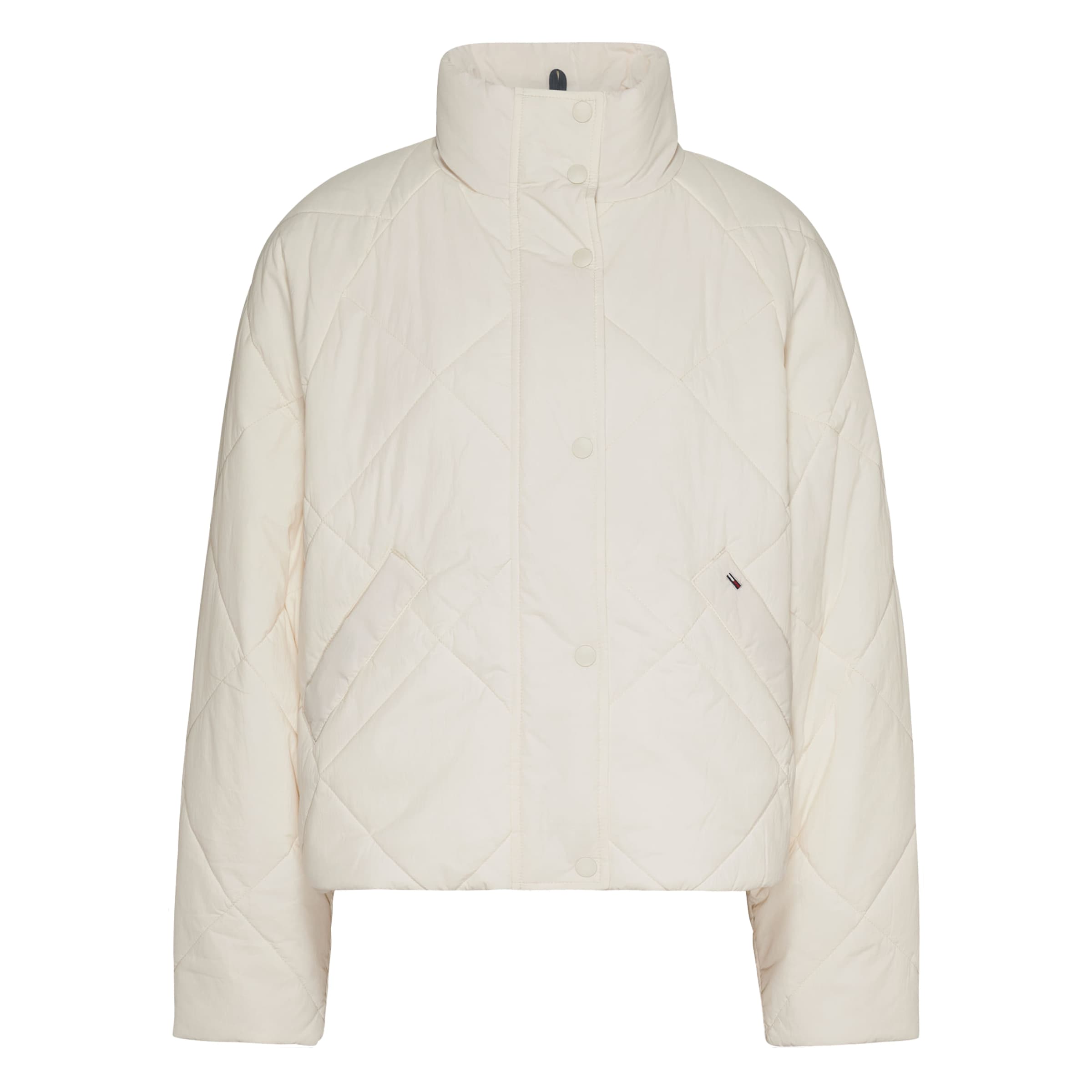 Tommy Jeans Winter Jacket ' Diamond Quilt' in White: front