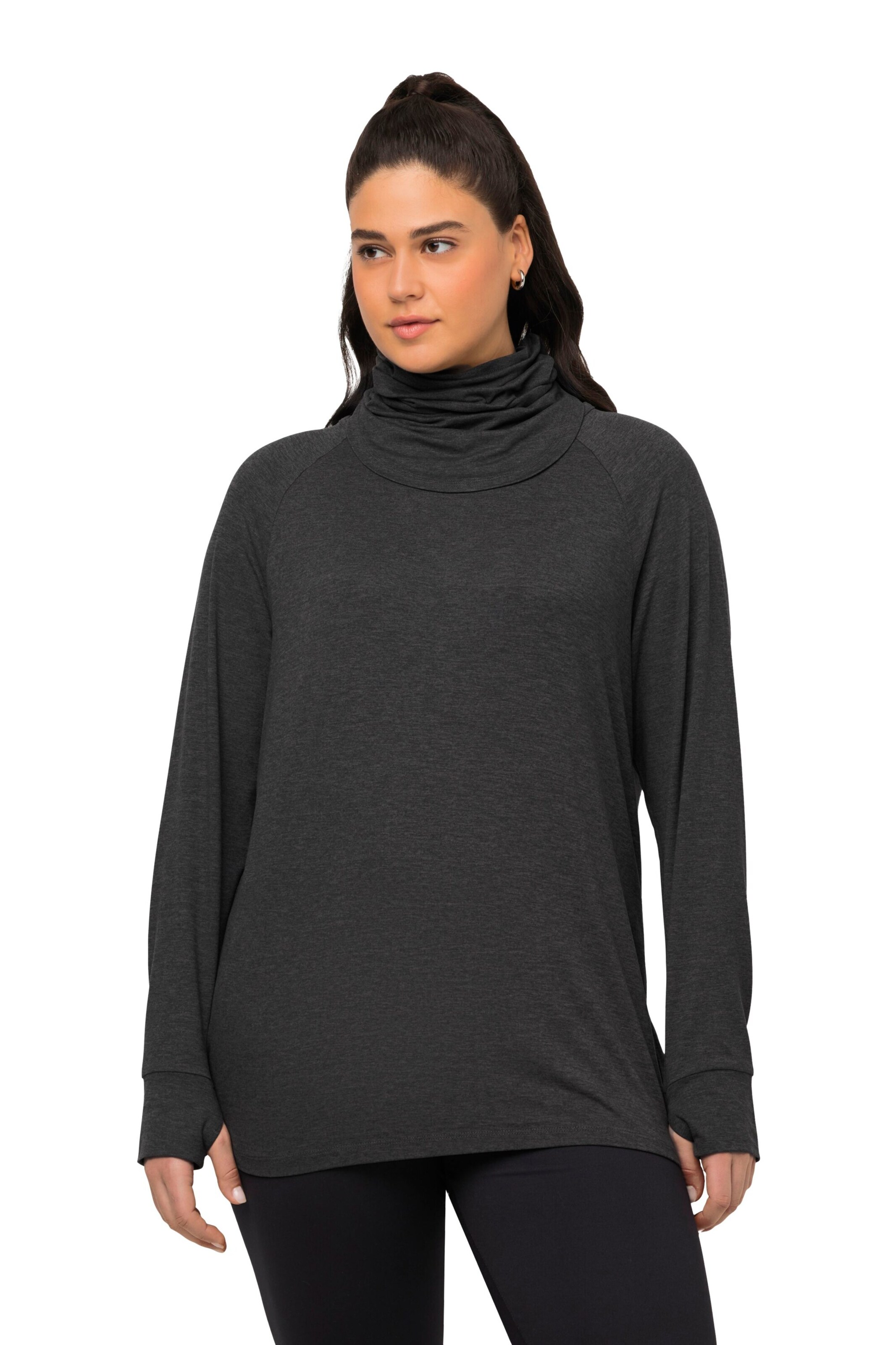 Ulla Popken Sweatshirt in Grey: front