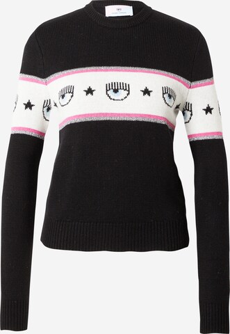 Chiara Ferragni Pullover 'MAXILOGOMANIA' in Schwarz: predná strana