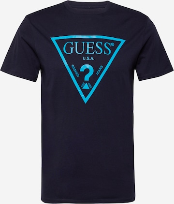 GUESS - Camiseta en azul: frente