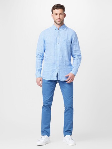 FYNCH-HATTON Slim fit Button Up Shirt in Blue