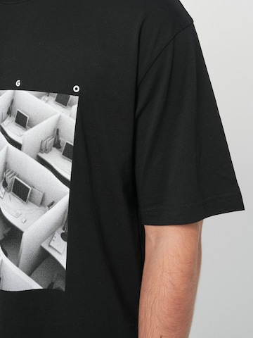 HUGO Μπλουζάκι 'Dodger' σε μαύρο