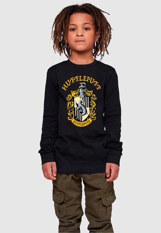 ABSOLUTE CULT Shirt 'Harry Potter - Hufflepuff Crest' in Black: front