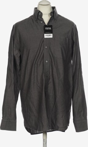HECHTER PARIS Button Up Shirt in L in Grey: front
