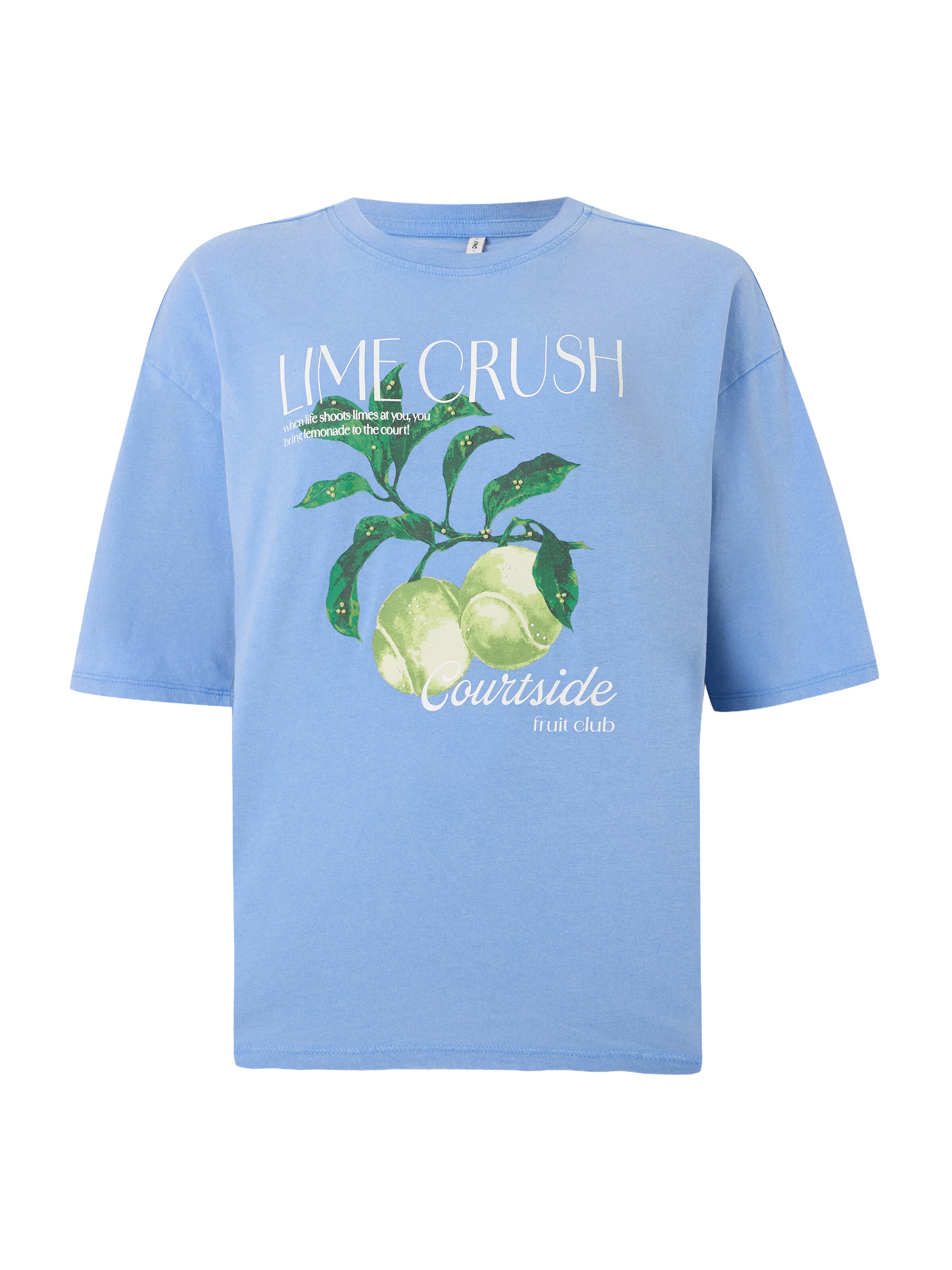 ONLY T-shirt 'ONLSHANIA' en bleu clair / vert / vert pastel / blanc, Vue avec produit