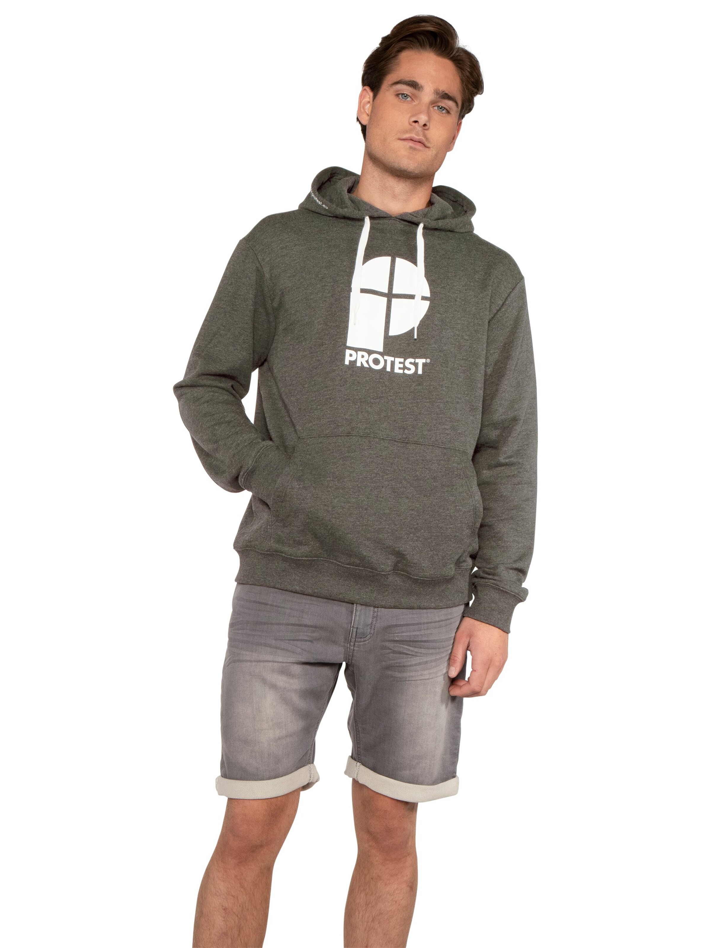 PROTEST Pullover 'CLASSIC LOGO HOODY'‌‌‌‌‌‌‌ in Grün: Vorderseite