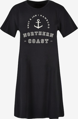 F4NT4STIC Dress 'Northern Coast Nordsee Knut & Jan Hamburg' in Black: front