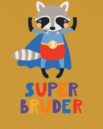 T-Shirt 'Superbruder' watabout.kids en jaune