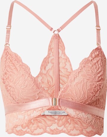 Underprotection Triangle Bra 'VICKY' in Pink: front