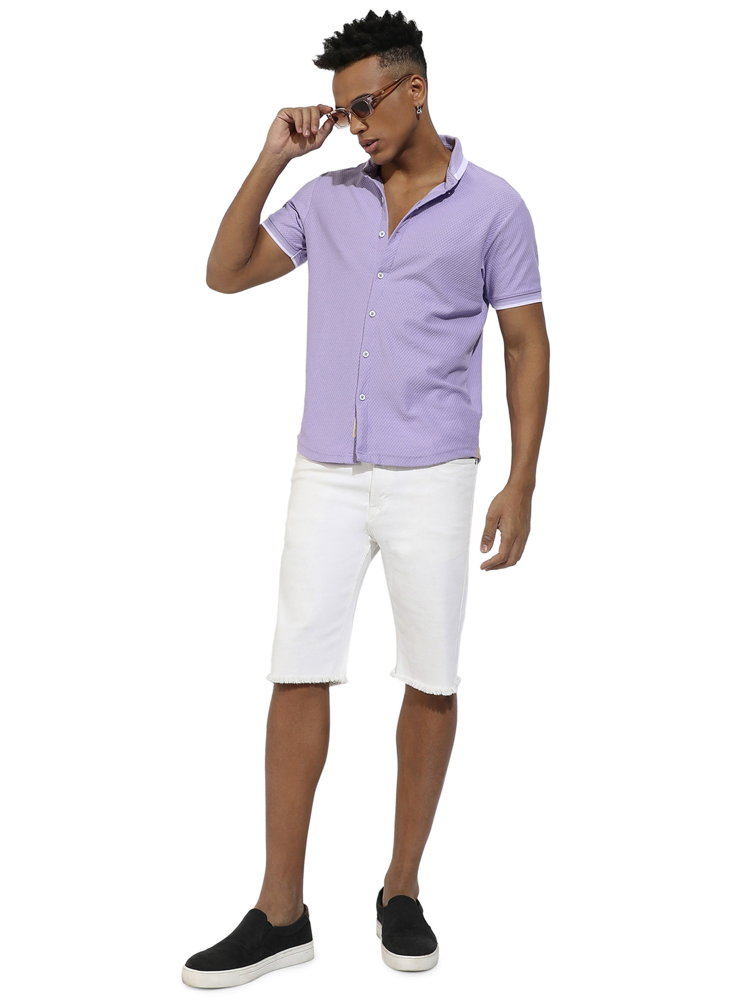 Campus Sutra Regular fit Риза 'Camilo' в лилав