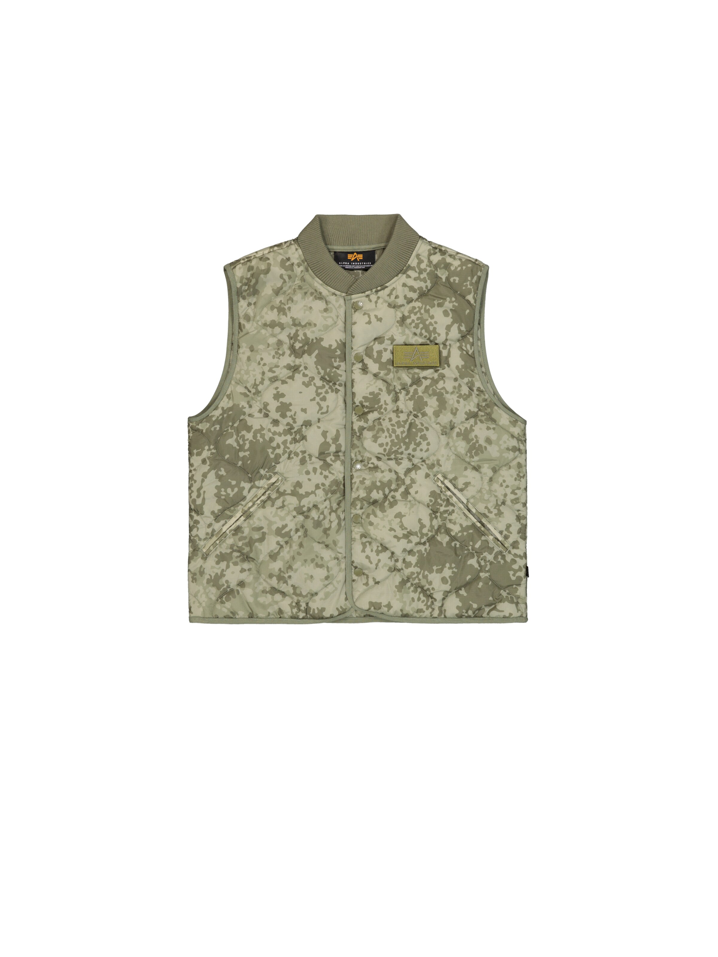 ALPHA INDUSTRIES Weste 'Q-1' in Grün: Vorderseite