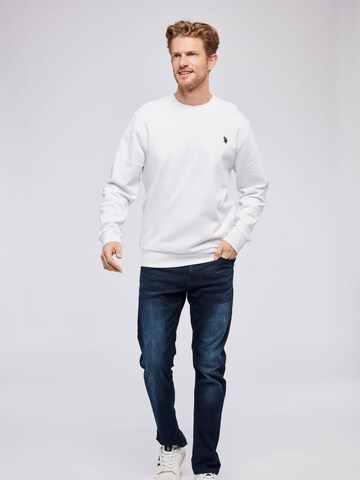 U.S. POLO ASSN. Sweatshirt 'Adler' i hvid: forside