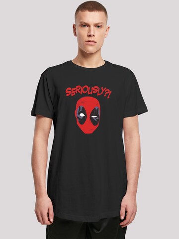 T-Shirt 'Marvel Deadpool Seriously' F4NT4STIC en noir : devant