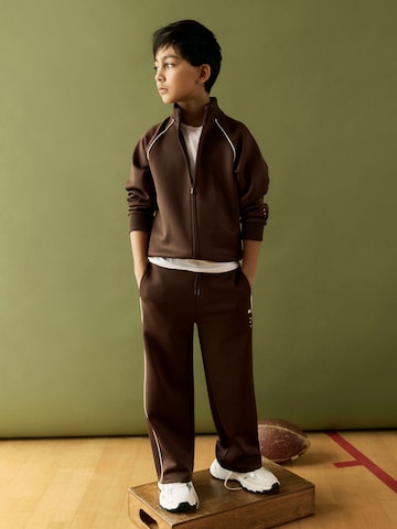 NAME IT - Pierna ancha Pantalón en marrón