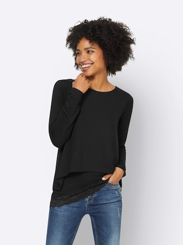 heine - Blusa em preto: frente